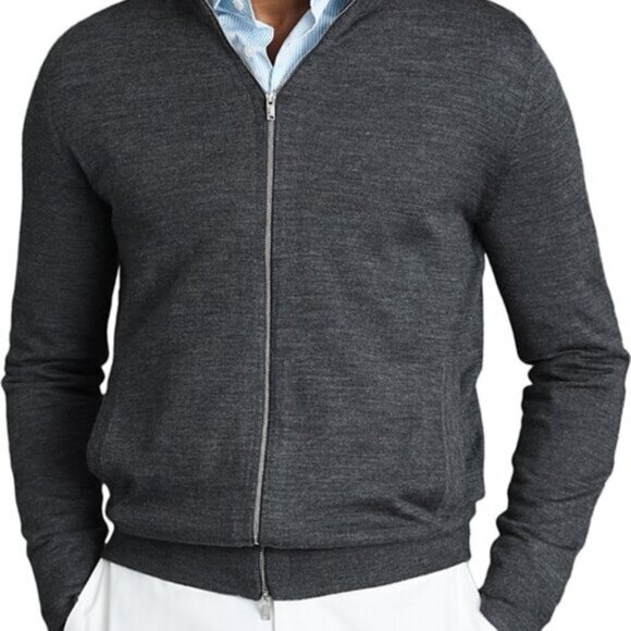 Calvin Klein Blokecore Bloke Merino Wool Preppy Old Money Marina Sweatshirt L - Picture 1 of 8